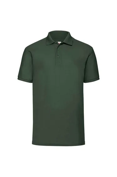 Fruit of the Loom Mens Pique Polo Shirt - Bottle Green