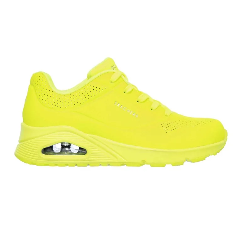 Skechers Womens/Ladies Uno Stand On Air Trainers - Neon Yellow