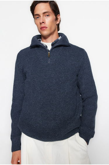 Sweater - Navy blue - Regular fit