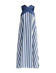 Cross Strap Halterneck Maxi Dress - 2