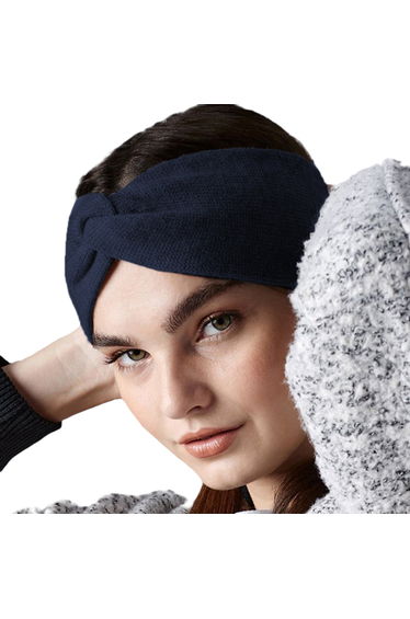 Beechfield Womens/Ladies Twist Knit Headband - French Navy