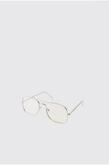 Clear Frame Aviator Glasses - gold
