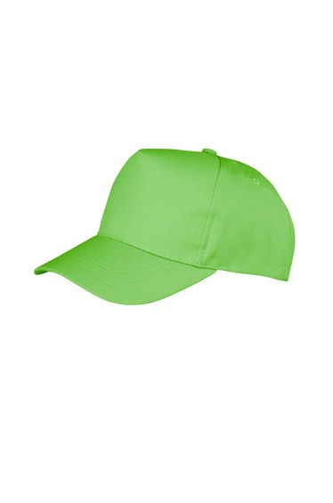 Result Unisex Core Boston 5 Panel Printers Baseball Cap (Pack Of 2) - Lime