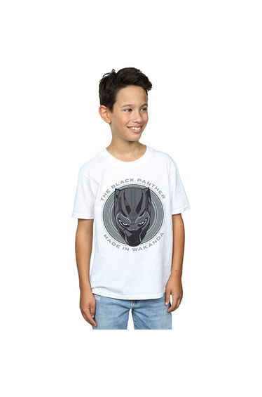 Black Panther Boys Made In Wakanda Cotton T-Shirt - White