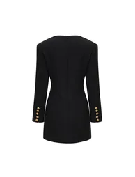 Céline black long-sleeved dress - 6