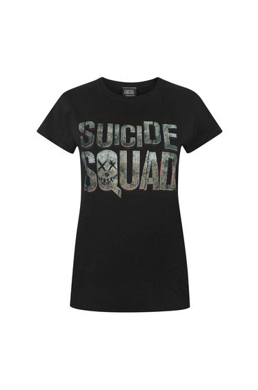 Suicide Squad Womens/Ladies Logo T-Shirt - Black