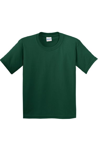 Gildan Childrens Unisex Heavy Cotton T-Shirt (Pack Of 2) - Forest Green
