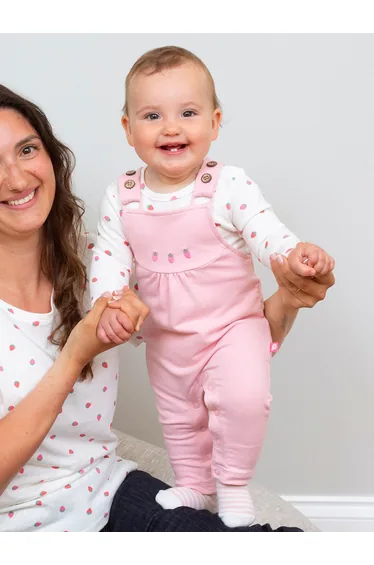 Berry Dot Dungarees