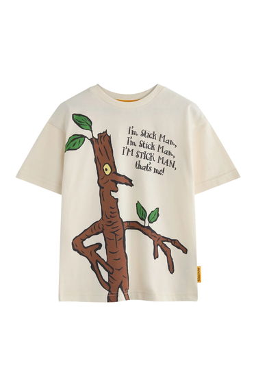 The Gruffalo Childrens/Kids I´m A Stickman Short-Sleeved T-Shirt - Beige