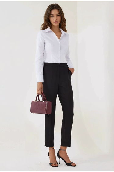 High Waist Straight Leg Pants