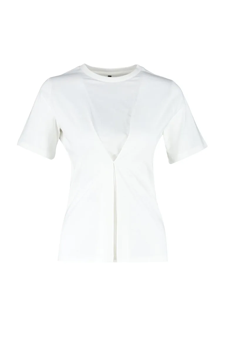 Ecru Front Pleat Detail Regular/Normal Fit Knitted Blouse - 6