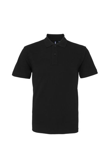 Asquith & Fox Mens Plain Short Sleeve Polo Shirt - Black