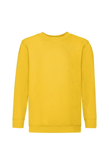 Fruit Of The Loom Childrens Unisex Set In Sleeve Sweatshirt (Pack of 2) - Sunflower