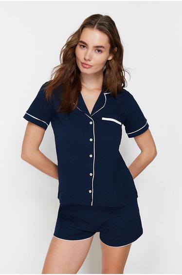 Pajama Set - Navy blue - Plain