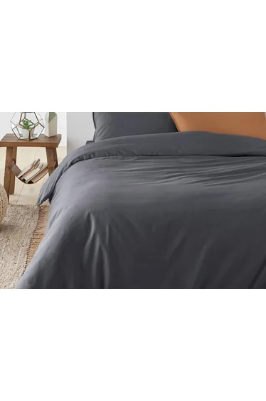 شرشف سرير قطن مغسول سادة بحواف مطاطية