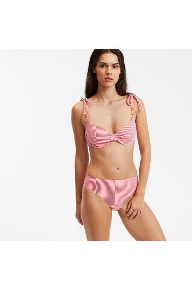 High Waist Bikini Bottoms Striped