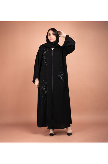 Elegant Beads Embroidered Emirati Abaya