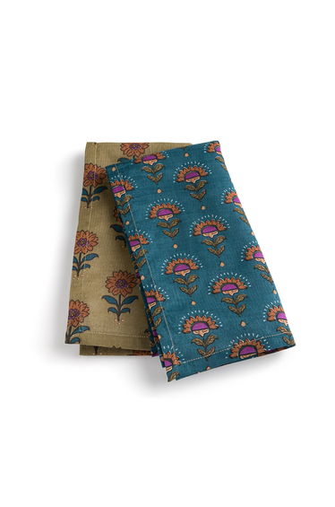 Zephyr Floral 100% Cotton Voile Table Napkins