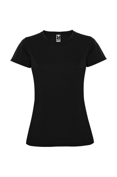 Roly Womens/Ladies Montecarlo Short-Sleeved Sports T-Shirt - Solid Black