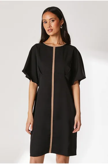 Principles by Debenhams Brown Ruched Column Midi Dress