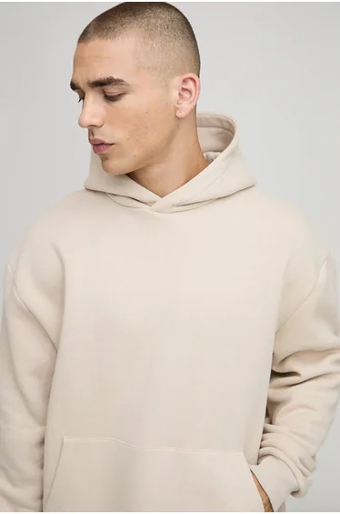 Oversized Man Limited Edition Embossed Hoodie - stone