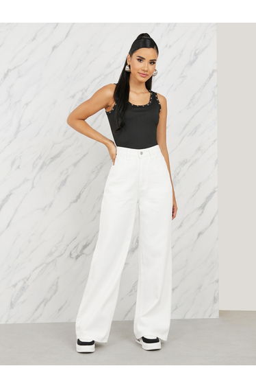 High Rise Wide Leg Jeans