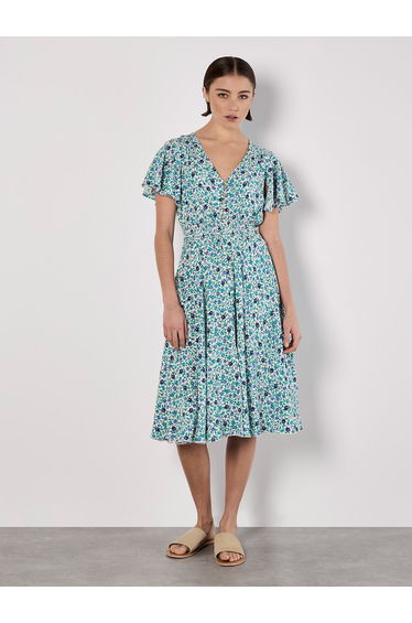 Watercolour Floral Midi Dress