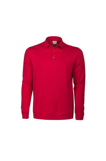 Printer Homerun Long-Sleeved Polo Shirt - Red
