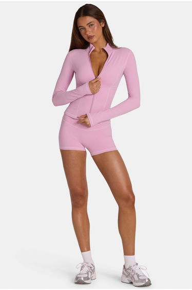 Soft Active Zip-Up Jacket in Sweet Pink