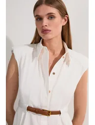 فستان ميدي قطن بحزام - 2