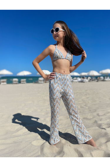 Nessi Byrd Girls Coco Trousers in Blue