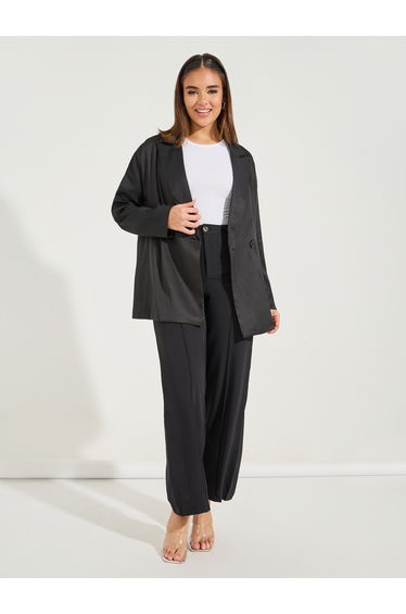 Oversized Fit Longline Double Breasted Blazer
