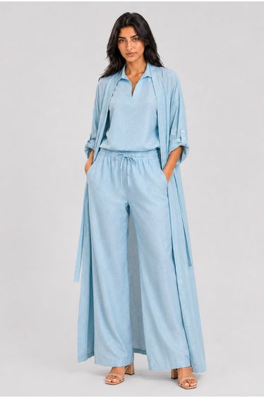 Open Front Belted Abaya