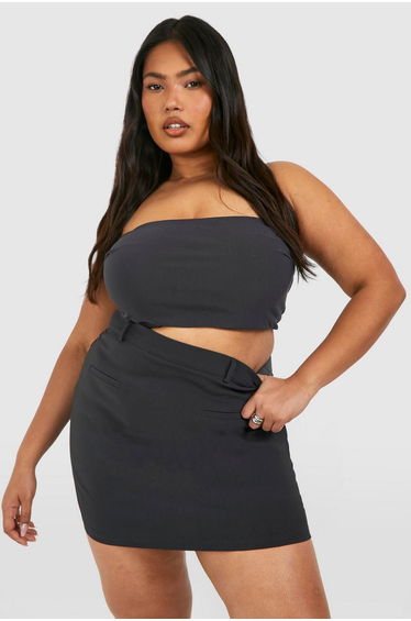 Plus Bengaline Tailored Mini Skort