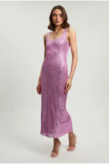 Whitley Neill Petite Premium Crystal Embellished Midi Dress