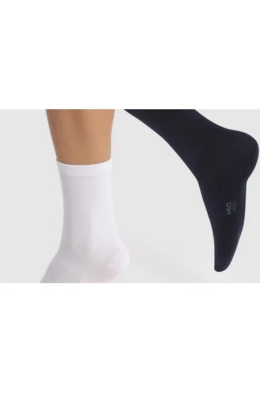 Pack of 2 Pairs of Crew Socks in Cotton Mix