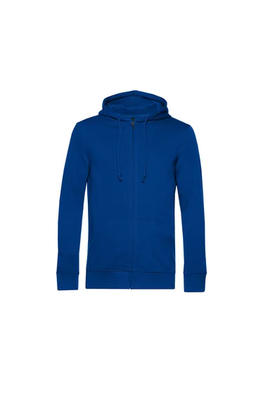 B&C Mens Organic Zipped Hoodie - Royal Blue