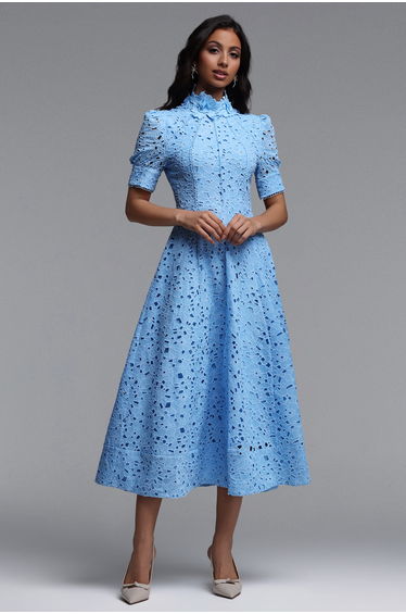 Kitsu Short Sleeve Midi Dress