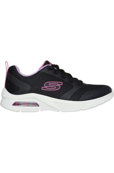 Skechers Girls Microspec Max Mesh Trainers - Black/Pink
