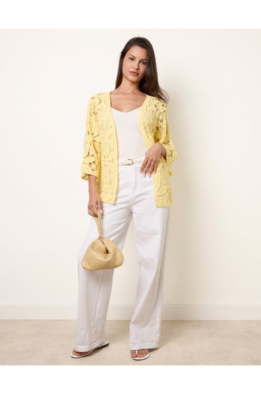 Crochet Tie Front Cardigan