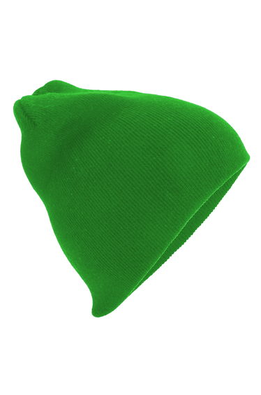 Beechfield Plain Basic Knitted Winter Beanie Hat - Kelly Green