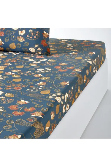 شرشف سرير قطن بحواف مطاطية