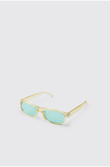 Retro Green Plastic Tinted Sunglasses - green
