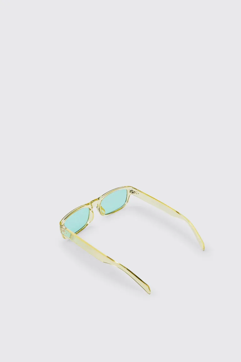Retro Green Plastic Tinted Sunglasses - green - 3