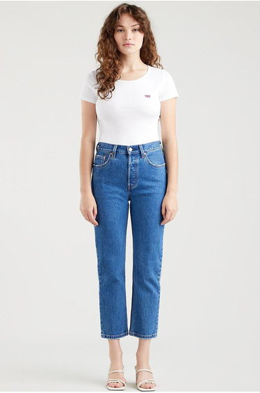 Cropped Jeans, High Waist