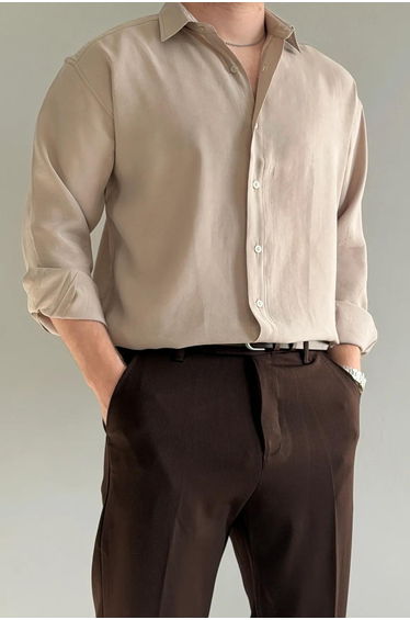 Taş Regular Fit Modal Textured Thin Summer Shirt