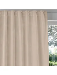 Velvet 100% Cotton Thermal Curtain with Hidden Tabs - 5