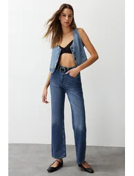 Jeans - Blue - Wide leg