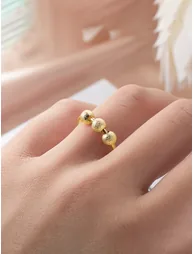 Gold Bead Spinner Ring - 2