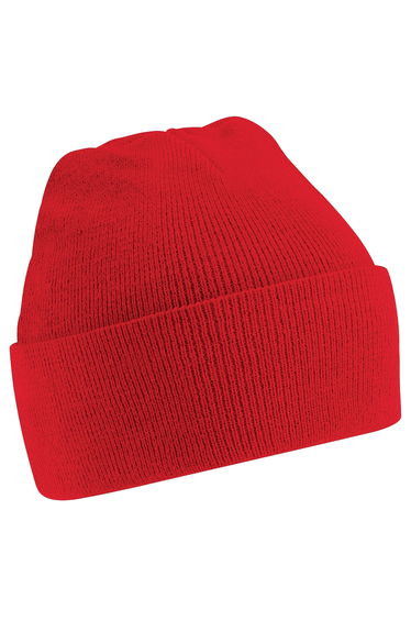 Beechfield Soft Feel Knitted Winter Hat - Classic Red